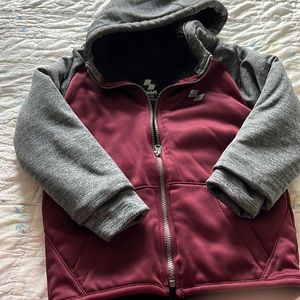 Boys 5/6 lined zip up sweatshirt